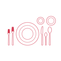 Objects Table Settings Informal Table Setting Outline Icon Svg Set, Free Vectors File
